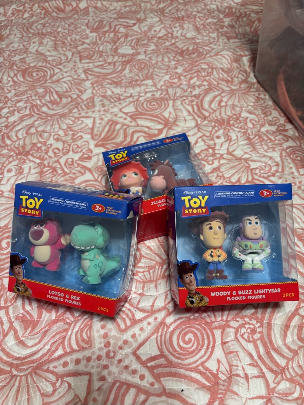 Disney Toy Story Flocked Figure 2-Pack - Woody & Buzz Lightyear (Blue)
